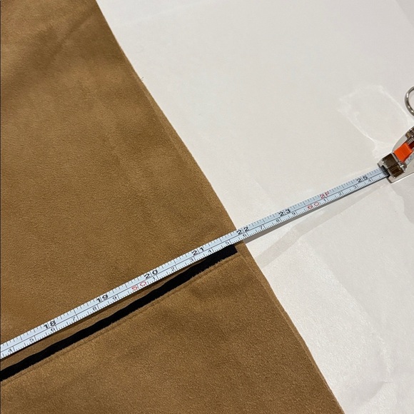 J.McLaughlin Tan Faux Suede Skirt tan black pencil size 8 soft - Picture 9 of 9